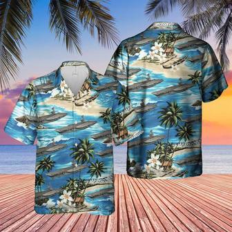 Us Navy Uss Ronald Reagan (Cvn 76) Hawaiian Shirt For Men Dad Veteran Summer Gifts | Newhawaiianshirts CA