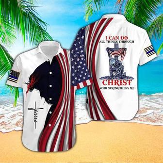 U.S. Police Officer I Can Do All Things Though Christ Who Strengthens Me Unisex Hawaiian Shirt Aloha Shirt | Newhawaiianshirts AU