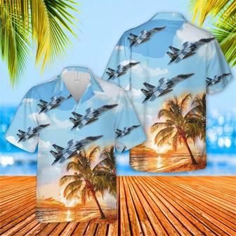 Usaf Aggressor Squadron Mcdonnell Douglas Eagle 80-0010 Hawaiian Shirt Summer Gifts | Newhawaiianshirts DE