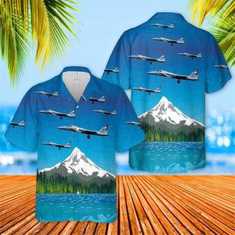 Usaf Oregon Air National Guard Fighter Squadron Mcdonnell Douglas Eagle Hawaiian Shirt Summer Gifts | Newhawaiianshirts CA