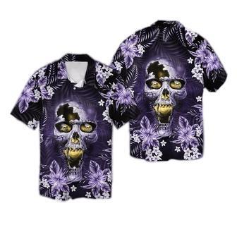 Vikings Minnesota Vikings Symbol Skull Graphic Purple Hawaii Shirt Minnesota Vikings Aloha Shirt Unisex Hawaiian Shirt Aloha Shirt | Newhawaiianshirts UK