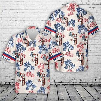 Welder Of July For Men, Gift For Welder Unisex Hawaiian Shirt Aloha Shirt | Newhawaiianshirts UK