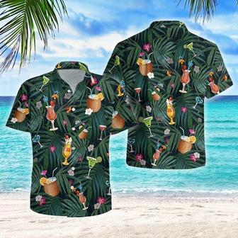 Wine - Cocktails Hawaiian Shirt, Summer Gift, Hawaiian Shirts For Men, Aloha Beach Shirt Summer Gifts | Newhawaiianshirts DE