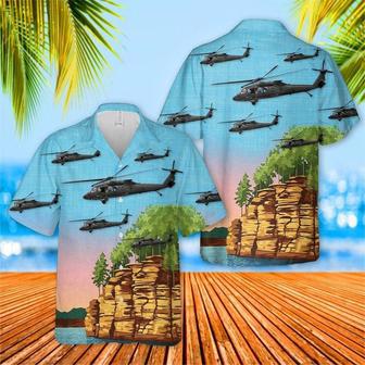 Wisconsin Army National Guard's Battalion, Aviation Regiment Blackhawk Helicopter Unisex Hawaiian Shirt Aloha Shirt | Newhawaiianshirts UK