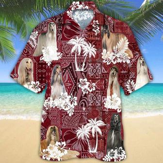 Afghan Hound Hawaiian Shirt For Men, Tropical Shirts, Gift For Him, Funny Hawaiian Shirts Summer Gifts | Newhawaiianshirts