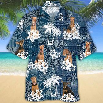 Airedale Terrier Hawaiian Shirt Summer Gifts | Newhawaiianshirts UK