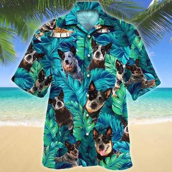 Alluring Gift For Australian Cattle Dog Lovers Summer Beach Palm Tree Pattern Hawaiian Shirt Summer Gifts | Newhawaiianshirts AU