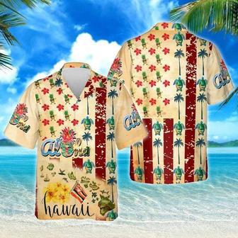 Aloha Summer Vibes Flowers And Leaves On Beige Background Hawaiian Shirt Summer Gifts | Newhawaiianshirts