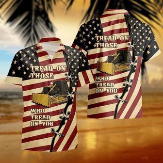 America Flag Hawaii, Tread On Those Tread On You America Flag Aloha Hawaiian Shirt Summer Gifts | Newhawaiianshirts AU