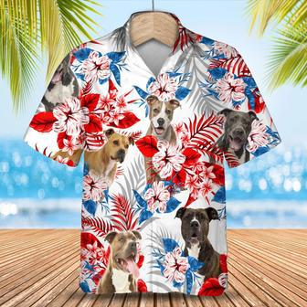 American Staffordshire Terrier Hawaiian Shirt, Summer Aloha Shirt, Men Hawaiian Shirt, Women Hawaiian Shirt Summer Gifts | Newhawaiianshirts UK