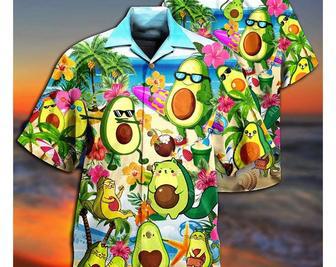 Avocado Chilling By The Beach Hawaiian Shirt, Tropical Beach Shirt Button Down Shirt , Gift For Family, Hawaiian Set Gift,Hawaii Shirt Party Summer Gifts | Newhawaiianshirts AU