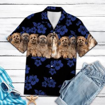 Awesome Lhasa Apso Dog Group On Hibiscus Pattern Hawaiian Shirt Summer Gifts | Newhawaiianshirts AU