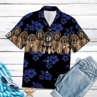 Awesome Tibetan Mastiff Dog Group On Hibiscus Hawaiian Shirt Summer Gifts | Newhawaiianshirts DE