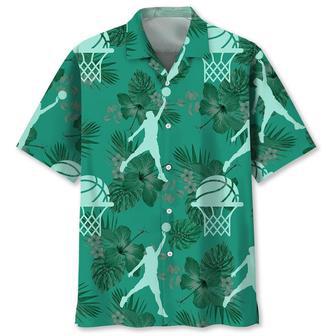 Basketball Kelly Green Hawaiian Shirt Summer Gifts | Newhawaiianshirts UK