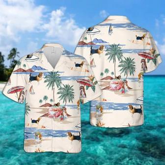 Beagle Summer Beach Hawaiian Shirt, Summer Gift, Hawaiian Shirts For Men, Aloha Beach Shirt Summer Gifts | Newhawaiianshirts AU