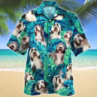 Bearded Collie Dog Lovers Gift Summer Beach Palm Tree Pattern Hawaiian Shirt Summer Gifts | Newhawaiianshirts DE