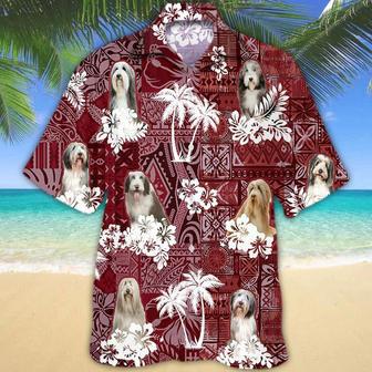 Bearded Collie Red Hawaiian Shirt, Animal Summer Shirts, Dog Lover Shirts, Hawaiian Shirt Men Summer Gifts | Newhawaiianshirts AU