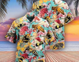 Bee Let Make Gorgeous Roses So Beautiful Hawaiian Shirt, Aloha Short Sleeve Button Down, Gift For Family, Hawaiian Set, Funny Hawaiian Shirt Summer Gifts | Newhawaiianshirts UK