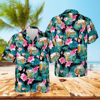 Beer And Hibicus Hawaiian Shirt, Father�S Day Gift Summer Gifts | Newhawaiianshirts UK