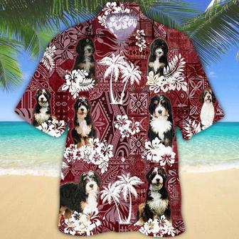 Bernadoodle Red Hawaiian Shirt, Hawaiian Shirt For Men, Women, Aloha Shirt For Summer Summer Gifts | Newhawaiianshirts UK