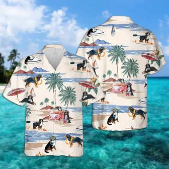 Bernese Mountain Summer Beach Hawaiian Shirt, Hawaiian Shirts For Men, Hawaiian Shirts For Men, Aloha Beach Shirt Summer Gifts | Newhawaiianshirts UK