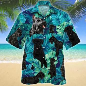 Best Gift For Giant Schnauzer Dog Lovers Summer Beach Palm Tree Pattern Hawaiian Shirt Summer Gifts | Newhawaiianshirts UK