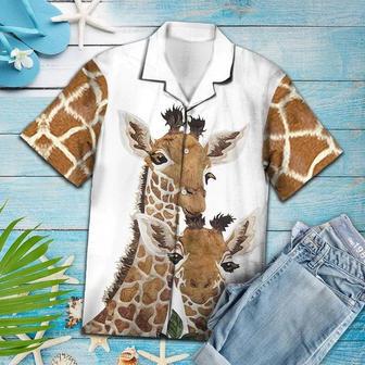 Best Holiday Gifts Ideal Happy Giraffe Family Portrait Hawaiian Shirt For Men And Women Summer Gifts | Newhawaiianshirts AU