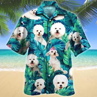 Bichon Frise Dog Tongue Out Tropical Leave Hawaiian Shirt Summer Gifts | Newhawaiianshirts