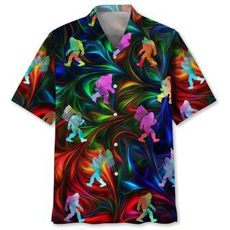 Bigfoot Color Hawaiian Shirt Summer Gifts | Newhawaiianshirts UK