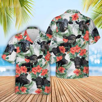 Black Angus Hawaiian Flowers Hawaiian Shirt Summer Gifts | Newhawaiianshirts CA