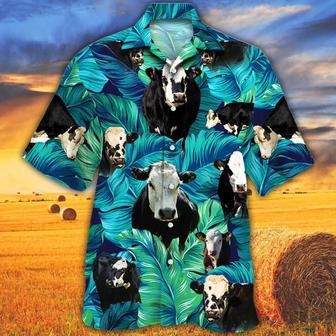 Black Hereford Cattle Lovers Hawaiian Shirt Summer Gifts | Newhawaiianshirts DE