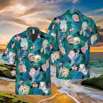 Blue And Green Bakering Tool Hawaiian Shirt, Summer Shirt For Women Summer Gifts | Newhawaiianshirts UK