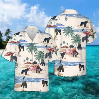 Bouvier Des Flandres Summer Beach Hawaiian Shirt, Hawaiian Shirts For Men, Hawaiian Shirts For Men, Aloha Beach Shirt Summer Gifts | Newhawaiianshirts UK