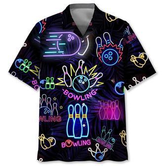 Bowling Neon Hawaiian Shirt Summer Gifts | Newhawaiianshirts UK