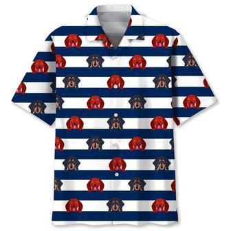 Boxer Blue Stripes Hawaiian Shirt Summer Gifts | Newhawaiianshirts UK