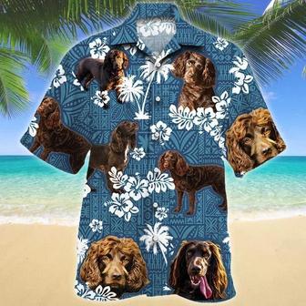 Boykin Spaniel Dog Keep The House Blue Tribal Pattern Hawaiian Shirt Summer Gifts | Newhawaiianshirts DE