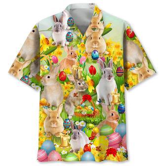 Bunny Easter Hawaiian Shirt Men Summer Gifts | Newhawaiianshirts DE