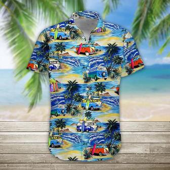 Campervan Hawaii Shirt, Mens Hawaiian Aloha Beach Shirt, Hawaiian Shirts For Men Summer Gifts | Newhawaiianshirts AU