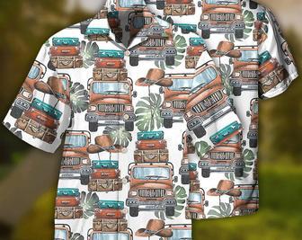 Car And Luggage Tropical Leaf - Hawaiian Shirt, Beach Party Matching Shirt For Men/Women, Couple Outfit, Meaningful Birthday Presents. Summer Gifts | Newhawaiianshirts DE