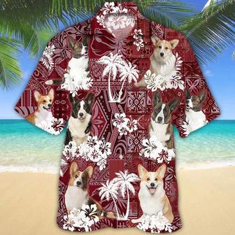 Cardigan Welsh Corgi Red Hawaiian Shirt, Gift For Dog Lover Shirts, Animal Summer Shirts, Hawaiian Shirt Men Summer Gifts | Newhawaiianshirts