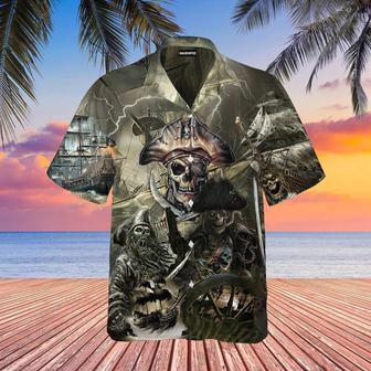 Caribbean Skull Pirate Ghost Ship Hawaiian Shirt Summer Gifts | Newhawaiianshirts DE