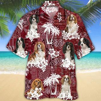 Cavalier King Charles Spaniel Red Hawaiian Shirt, Gift For Dog Lover Shirts, Animal Summer Shirts, Hawaiian Shirt Men Summer Gifts | Newhawaiianshirts UK