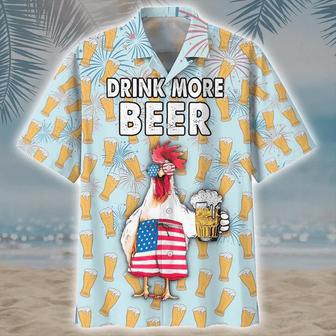 Chicken And Beer Watercolor Hawaiian Shirt, Aloha Shirt Hawaii, Hawaii Shirts Mens Summer Gifts | Newhawaiianshirts AU