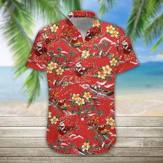 Christmas Santa Hawaii Shirt, Men's Hawaiian Shirt Casual Button Down Shirts, Short Sleeve Hawaiian Shirts For Men Summer Gifts | Newhawaiianshirts