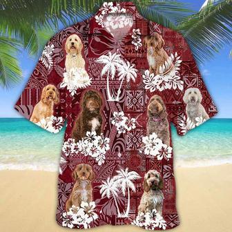 Cockapoo Red Hawaiian Shirt, Gift For Dog Lover Shirts, Animal Summer Shirts, Hawaiian Shirt Men Summer Gifts | Newhawaiianshirts AU