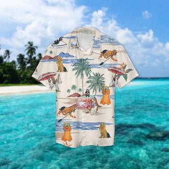 Cocker Spaniel Summer Beach Hawaiian Shirt, Hawaiian Shirts For Men Short Sleeve Aloha Beach Shirt Summer Gifts | Newhawaiianshirts UK