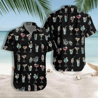 Cocktail For You Gift For Bartender Black Background Hawaiian Shirt Summer Gifts | Newhawaiianshirts AU