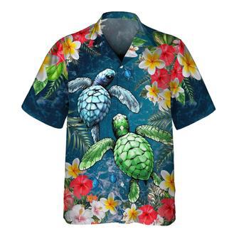 Couple Turtle Ocean Hawaiian Shirt Men's Summer Gifts | Newhawaiianshirts CA