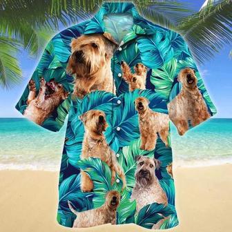 Curious Soft Coated Wheaten Terrier Dog Lovers Hawaiian Shirt Summer Gifts | Newhawaiianshirts DE