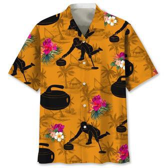 Curling Orange Tropical Hawaiian Shirt Summer Gifts | Newhawaiianshirts DE